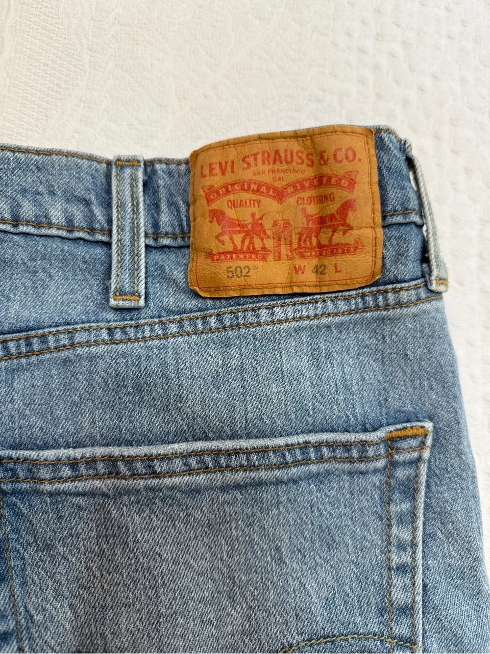 Levi’s 502 Denim Jean Shorts Distressed Men’s Size 42